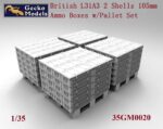 Gecko Models 1/35 British L31A3 2 Shells 105mm Ammo Boxes W/Pallet Set (35GM0020) - Image 2