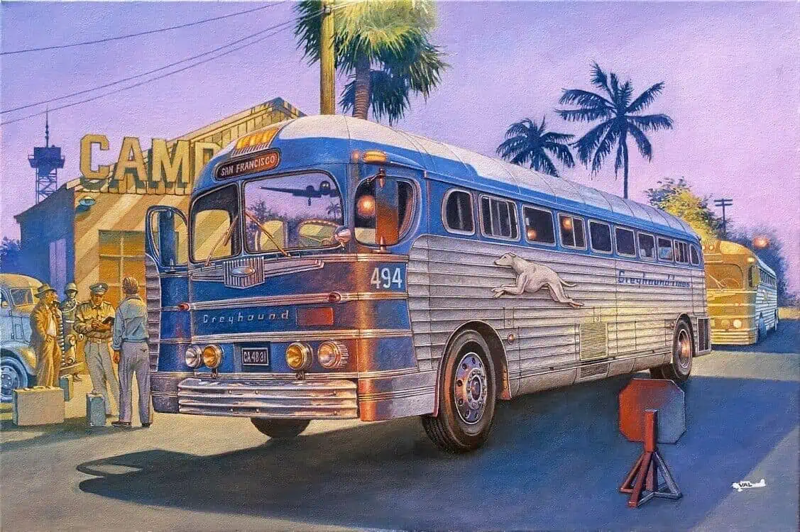RO816_1 โมเดลรถบัส RODEN 1/35 RO816 GMC PD3751 SILVERSIDE GREYHOUND LINES - Image 1