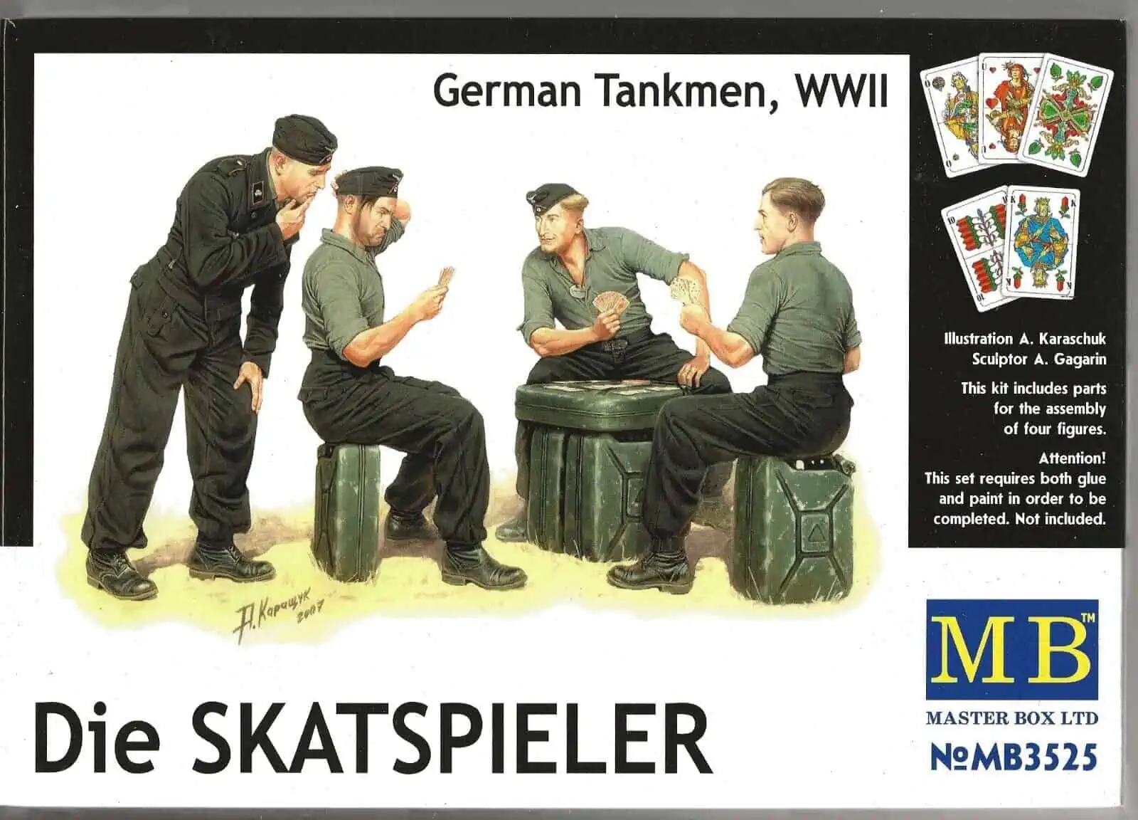 MB3525_1 Master Box 1/35 Die Skatspieler, German Tankmen (MB3525) - Image 1