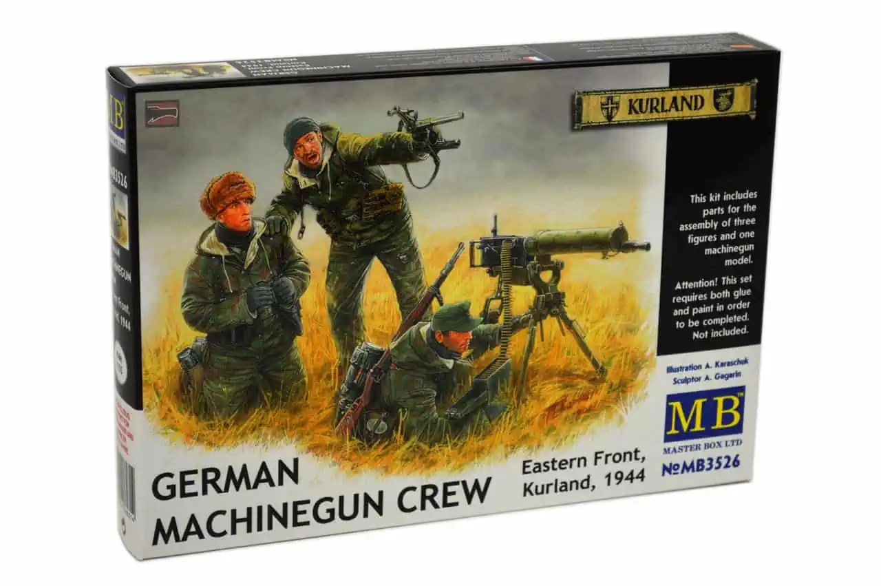 MB3526_1 โมเดลฟิกเกอร์ Master Box 1/35 MB3526 GERMAN MACHINEGUN CREW - Image 1