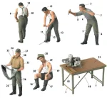 โมเดลฟิกเกอร์ Master Box 1/35 MB3560 GERMAN MOTORCYCLE REPAIMB 355R CREW 1/35 - Image 8