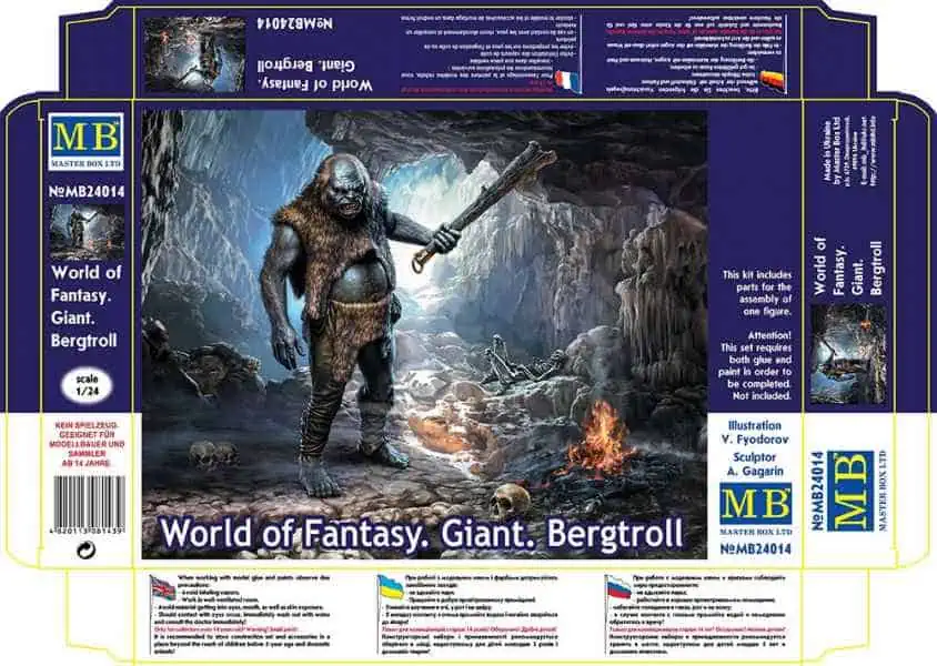 โมเดลฟิกเกอร์ Master Box 1-24 MB24014 World of Fantasy. Giant. Bergtroll_1 Master Box 1/24 Giant Bergtroll (MB24014) - Image 1