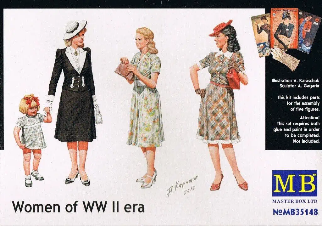 โมเดลฟิกเกอร์ Master Box 1-35 MB35148 Women of WWII era_1 Master Box 1/35 Women of WWII Era (MB35148) - Image 1