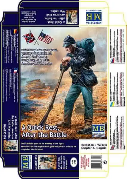 Master Box 1/35 A Quick Rest, After the Battle. Union Army Infantry Sergeant (MB35196)
