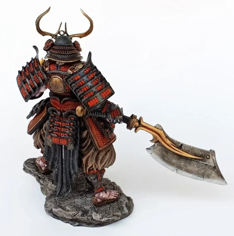 ผลงานการประกอบทำสีฟิกเกอร์ซามูไรปีศาจ Resin Kit สูง 30cm #10