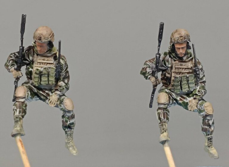 เทคนิคการลงสีลายพราง MultiCam บนฟิกเกอร์ 1/35 - รับทำสีโมเดล Hobby Stationth