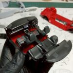 ภาพอีกมุมหนึ่งของห้องผู้โดยสารและคนขับ โมเดลรถยนต์ Tamiya 1/24 Toyota GR86 บริการรับประกอบโมเดลรถยนต์ด้วยโมเดลเลอร์มืออาชีพ