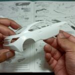 บอดี้ก่อนทำสีของโมเดลรถยนต์ Tamiya 1/24 Toyota GR86 บริการรับประกอบโมเดลรถยนต์ด้วยโมเดลเลอร์มืออาชีพ