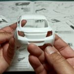 บอดี้ด้านท้ายรถของโมเดลรถยนต์ Tamiya 1/24 Toyota GR86 บริการรับประกอบโมเดลรถยนต์ด้วยโมเดลเลอร์มืออาชีพ