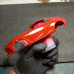 มุมด้านข้างตัวบอดี้โมเดลรถยนต์ Tamiya 1/24 Toyota GR86 บริการรับประกอบโมเดลรถยนต์ด้วยโมเดลเลอร์มืออาชีพ