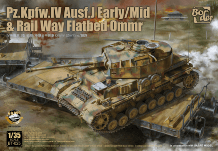Border Model 1/35 PZ.KPFW.IV Ausf. J Early/Mid & Railway Flatbed OMMR Limited Edition (BT-025) - BT-025