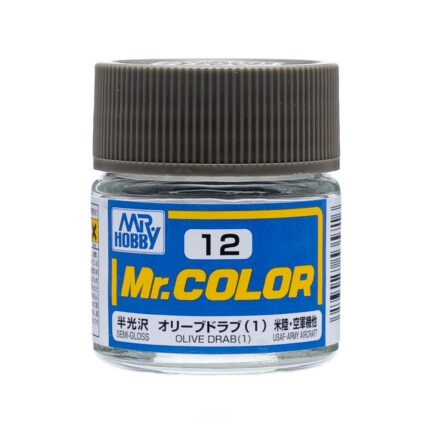 สีแลคเกอร์ Mr.Color C-12 OLIVE DRAB 1 - C-12