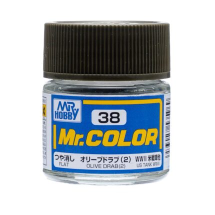 สีแลคเกอร์ Mr.Color C-38 OLIVE DRAB 2 - C-38