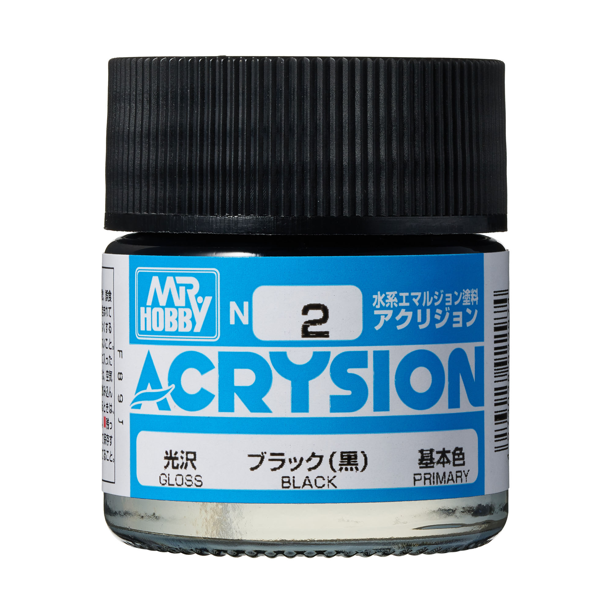 N-002 สีอะคริลิค MR.ACRYSION N-02 BLACK - N-2