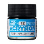 สีอะคริลิค N-12 สีดำด้าน - N-12