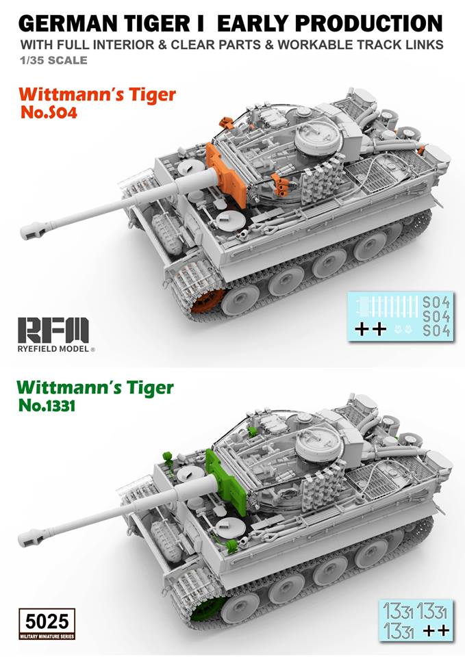 RFM5025_1-1 Rye Field Model 1/35 Tiger I Early Production (RFM5025) - RFM5025