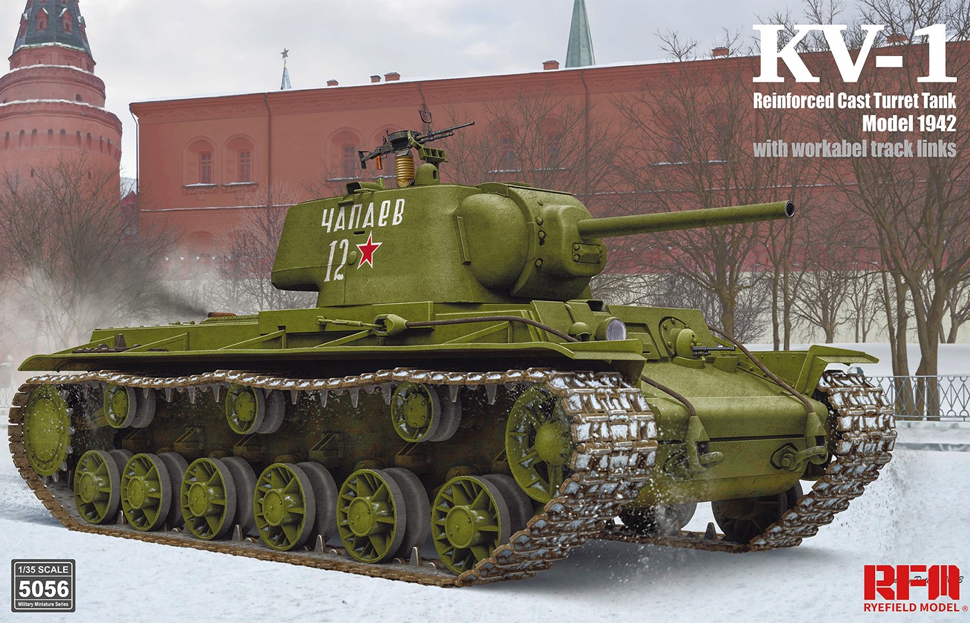 Rye Field Model (RFM) 1/35 KV-1 Reinforced Cast Turret Tank Model 1942 (RFM5056) - RFM5056
