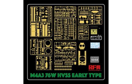 Rye Field Model 1/35 M4A3 76W HVSS Early Type D82081 Turret w/T-66 Track (RFM5058) - RFM5058