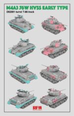 Rye Field Model 1/35 M4A3 76W HVSS Early Type D82081 Turret w/T-66 Track (RFM5058) - RFM5058