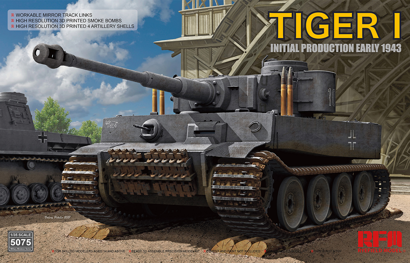 Rye Field Model 1/35 Tiger I 100# Initial Production Early 1943 (RFM5075) - RFM5075