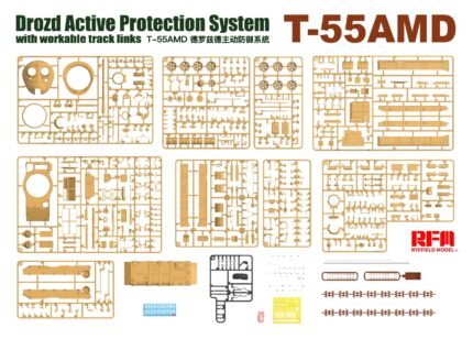 Rye Field Model 1/35 T-55AMD Drozd Active Protection System with Workable Track Links (RFM5091) - RFM5091