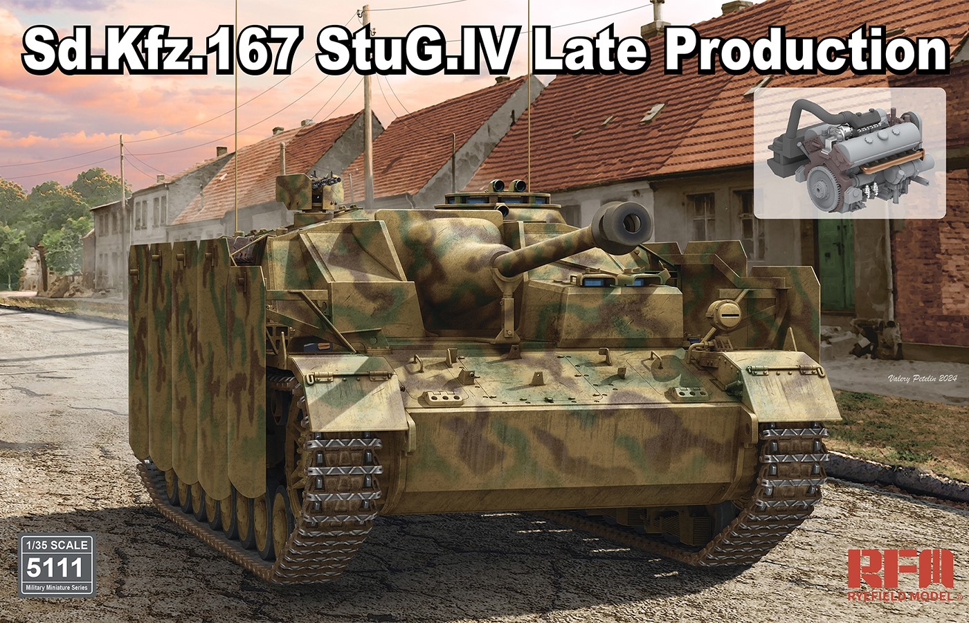 RFM5111_1 Rye Field Model 1/35 Sd.Kfz.167 StuG.IV Late Production w/Engine Workabel Tracks (RFM5111) - RFM5111
