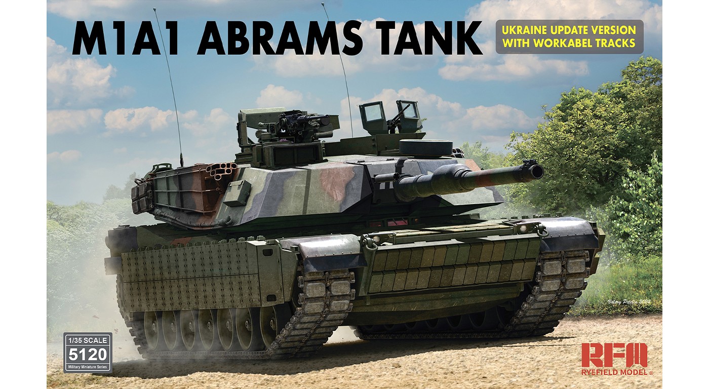 Rye Field Model 1/35 M1A1 Abrams Ukraine Update Version w/Workabel Tracks (RFM5120) - RFM5120