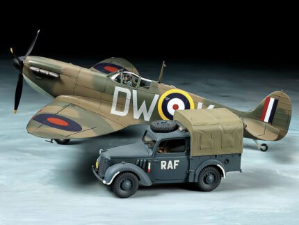Tamiya 1/48 Supermarine Spitfire Mk.I & Light Utility Car 10HP Tilly Set (TA25211) - TA25211