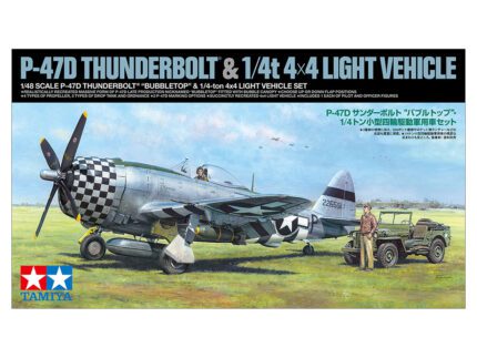 Tamiya 1/48 Republic P-47D Thunderbolt "Bubbletop" & 1/4 Ton 4x4 (TA25214) - TA25214