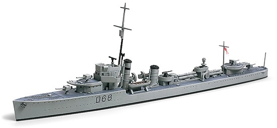 TA31910_1 Tamiya 1/700 Navy Destroyer Vampire (TA31910) - TA31910