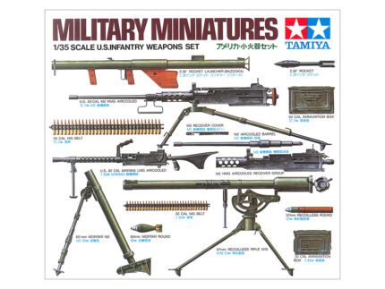 Tamiya 1/35 U.S. Infantry Weapons Set (TA35121) - TA35121