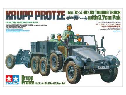 Tamiya 1/35 Krupp Protze with 3.7cm Pak (TA35259) - TA35259