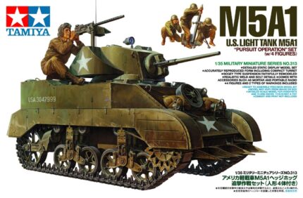 Tamiya 1/35 M5A1 W/4 Figures (TA35313) - TA35313
