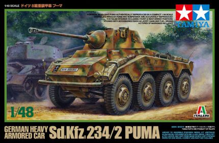 Tamiya 1/48 German Heavy Armored Car 234/2 Puma (TA37010) - TA37010